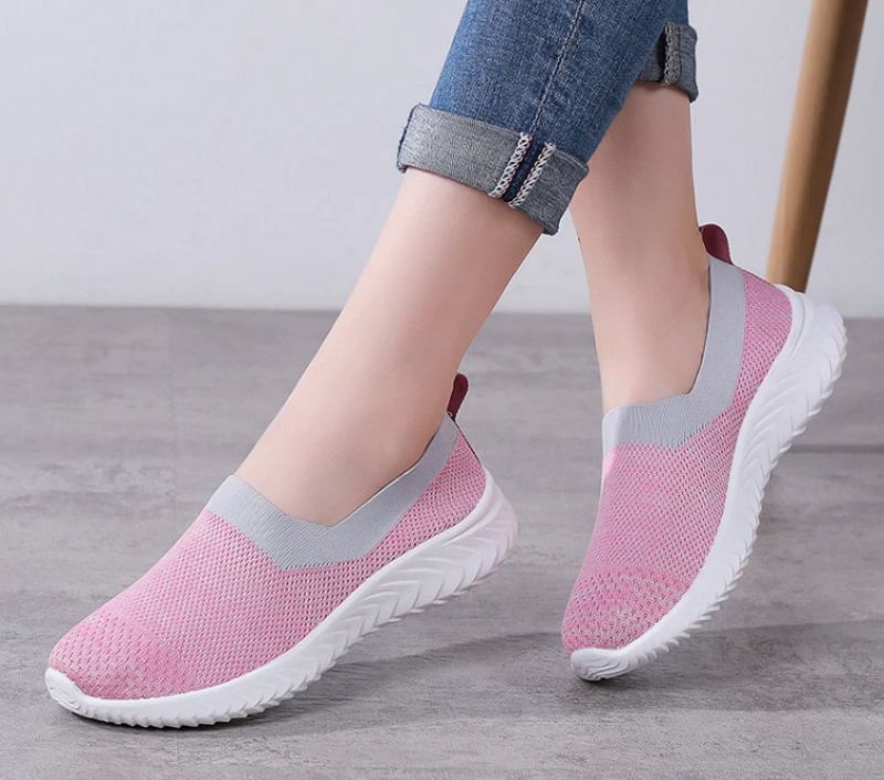 Luar Dames Slip-on Wandelschoenen - Roze