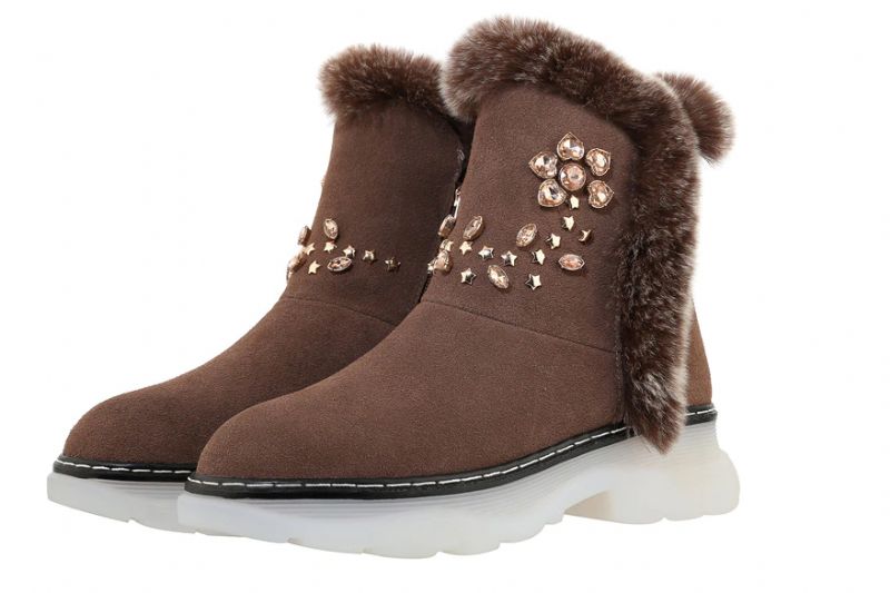Lubin Dames Warme Winterlaarsjes - Kaki