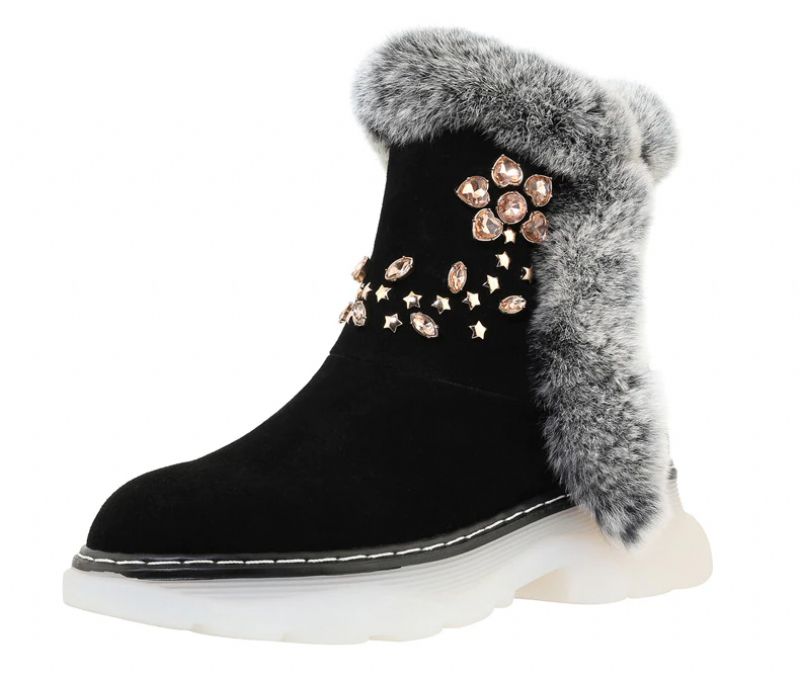 Lubin Dames Warme Winterlaarsjes - Kaki