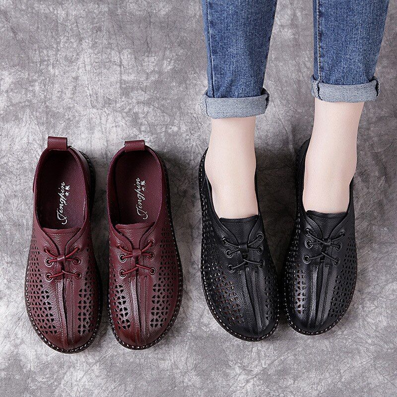 Luca Dames Loafer Schoenen - Zwart Hol