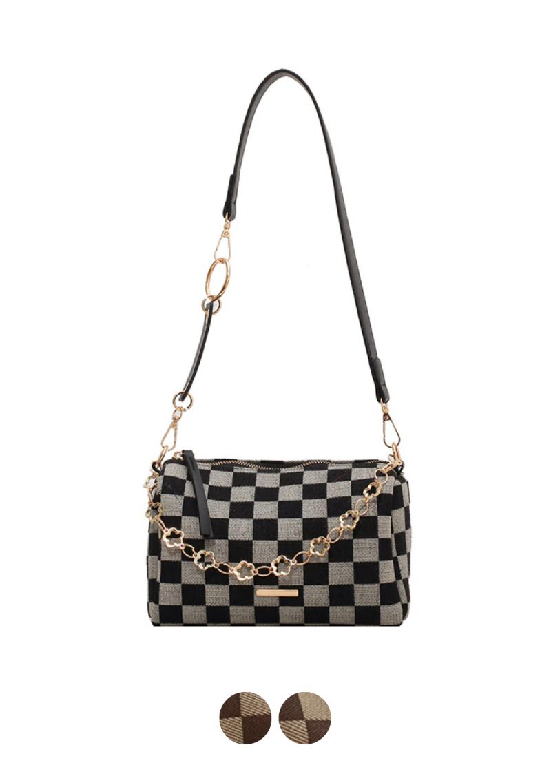 Lucero Dames Luxe Geruite Handtas