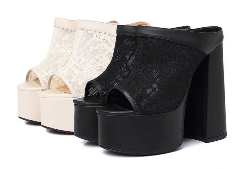 Lucero Dames Platform Hoge Hakken - Zwart