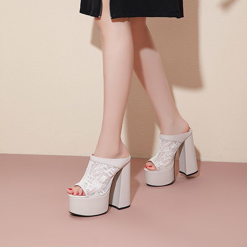 Lucero Dames Platform Hoge Hakken - Zwart