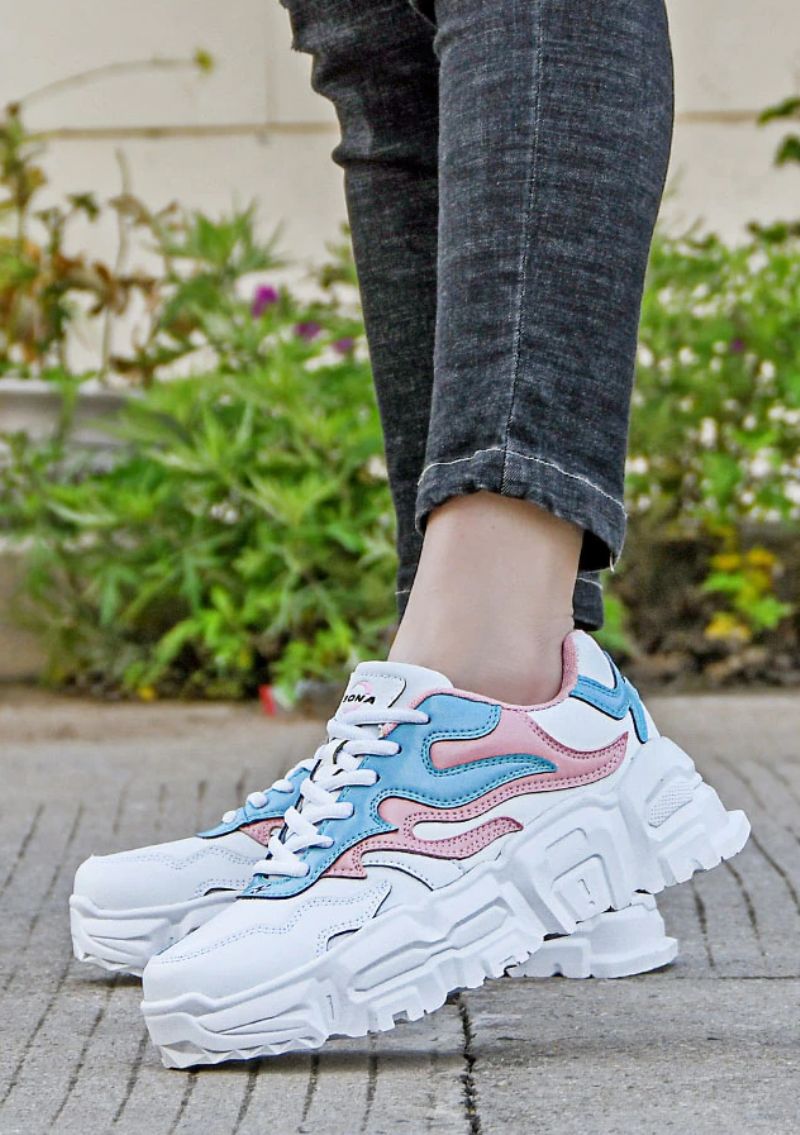 Luchi Dames Comfortabele Platform Sneaker - Roze