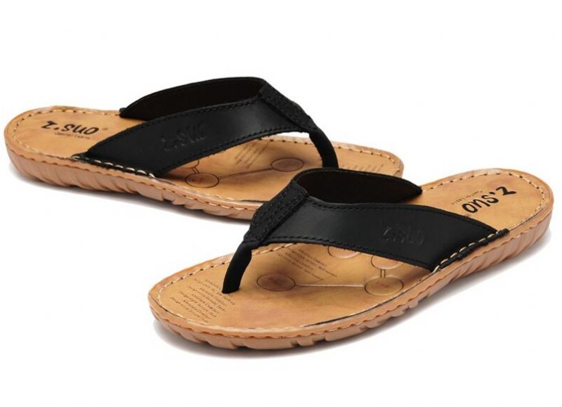 Luciano Heren Zomer Flip Flops - Zwart