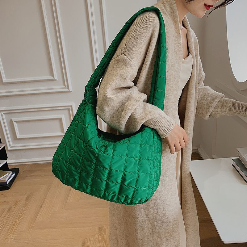 Lucky Dames Grote Hoge Capaciteit Gewatteerde Handtas - Zwart