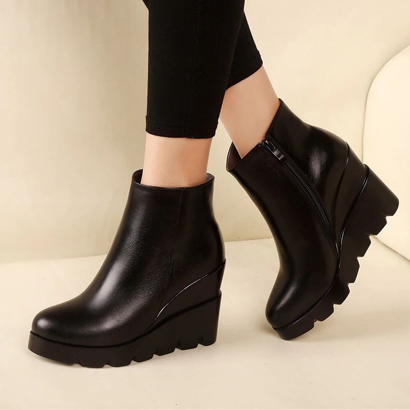 Lucrecia Dames Platform Mode Laarzen - Zwart