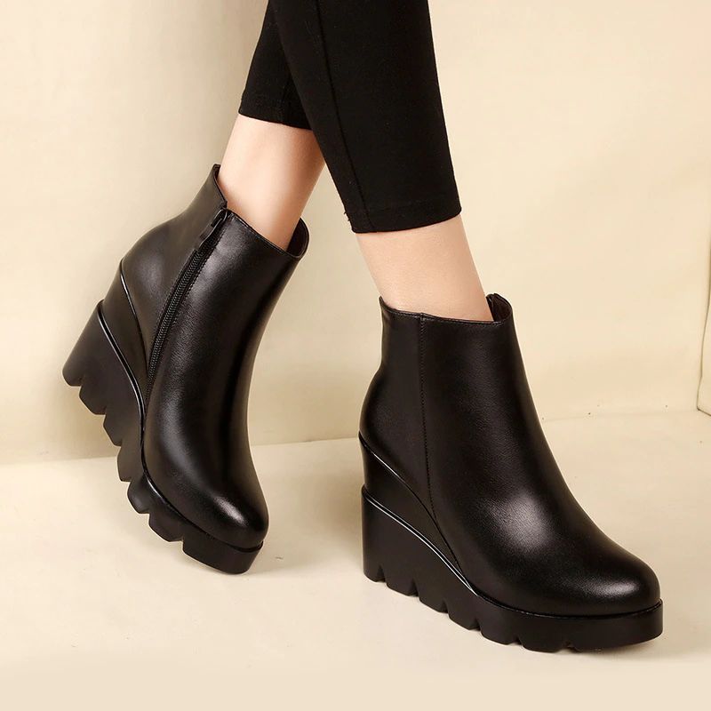 Lucrecia Dames Platform Mode Laarzen - Zwart