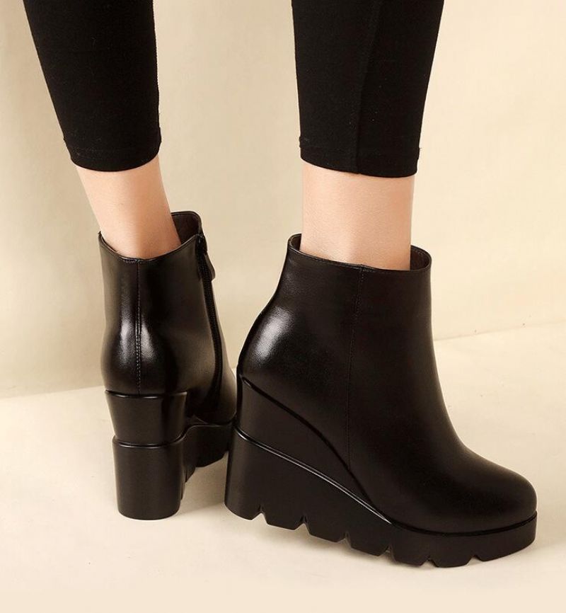 Lucrecia Dames Platform Mode Laarzen - Zwart