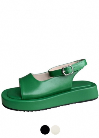 Lucy Dames Gesp Band Leren Sandalen