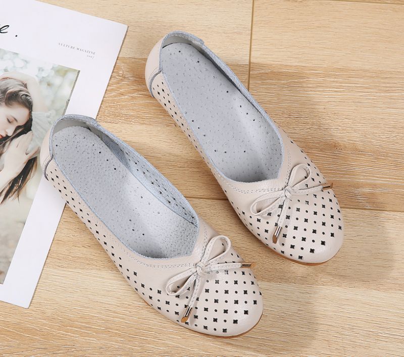 Lucy Dames Hoogwaardige Ademende Platte Schoenen - Beige