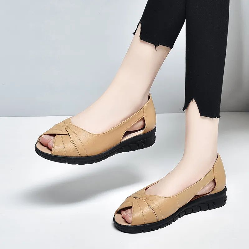 Lucy Dames Platte Schoenen Sandaal - Groen