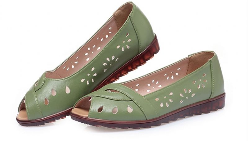 Lucy Dames Platte Schoenen Sandaal - Groen
