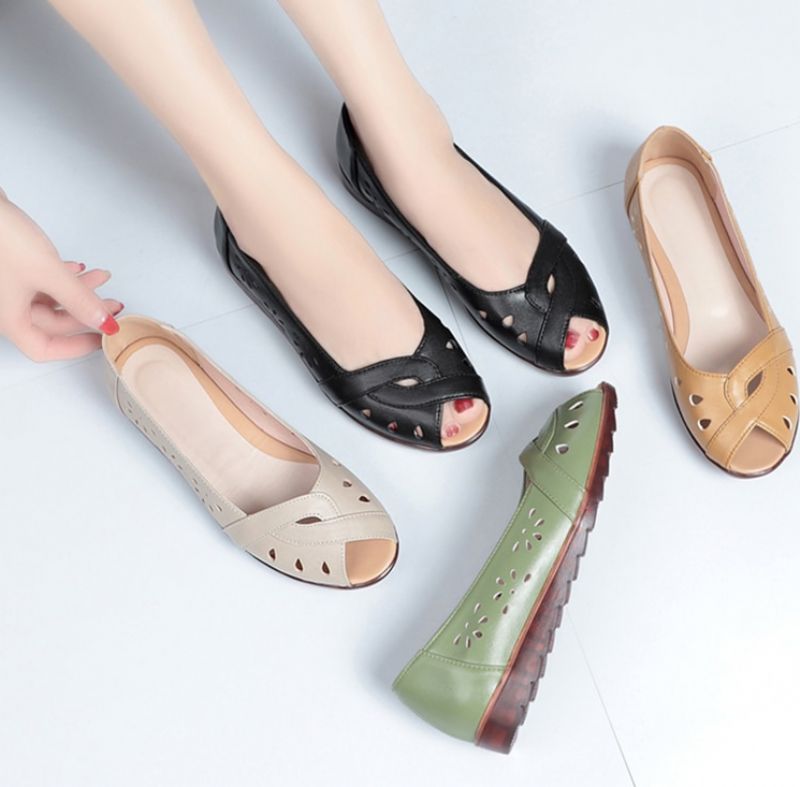 Lucy Dames Platte Schoenen Sandaal - Groen