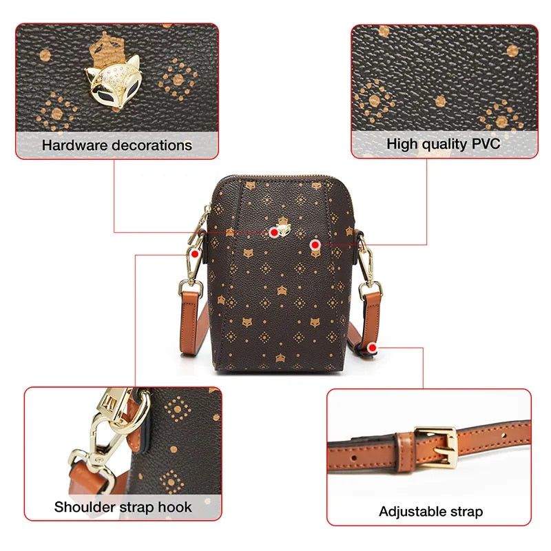 Lucy Dames Sling Handtas - Bruin