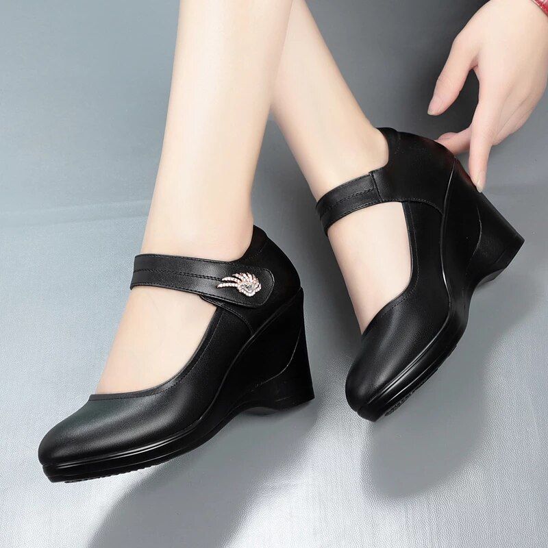 Lucy Dames Wedge Platform Schoenen - Zwart