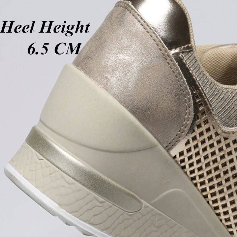 Lucy Dames Wedges Sneakers - Goud