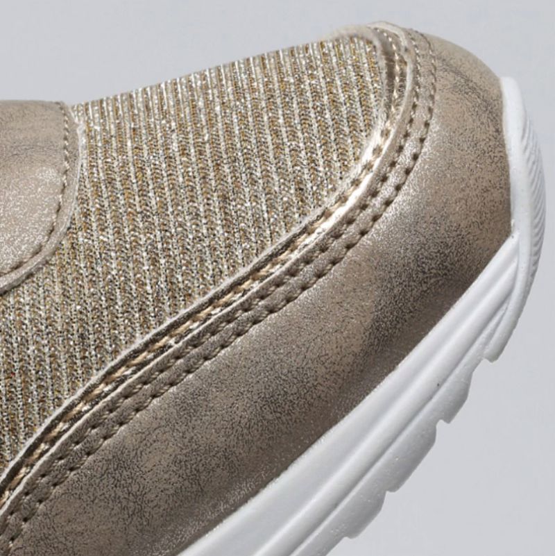 Lucy Dames Wedges Sneakers - Goud