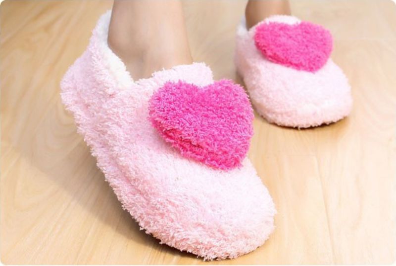 Lucy Dameskatoenen Gevoerde Binnenpantoffels - Roze