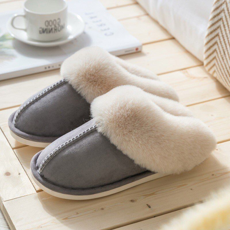 Ludociel Heren Winter Pantoffels - Grijs