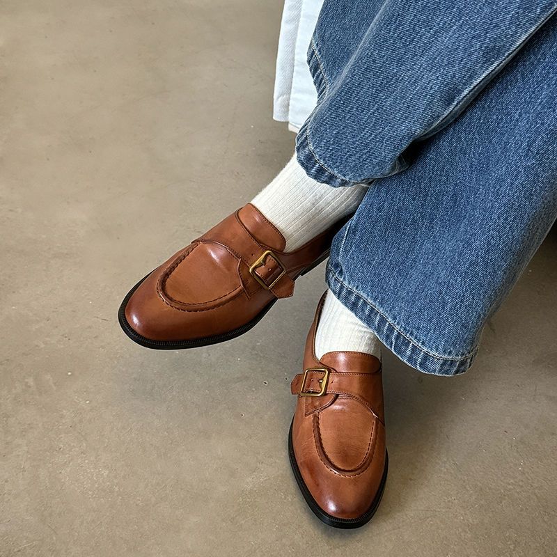 Luisa Dames Leren Loafer - Bruin