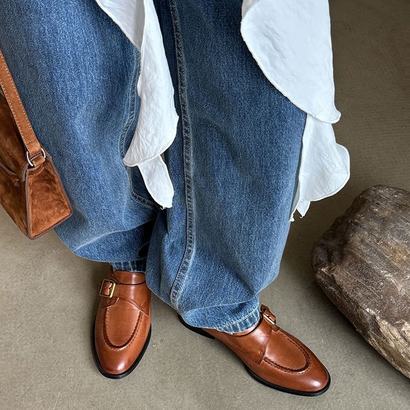 Luisa Dames Leren Loafer - Bruin
