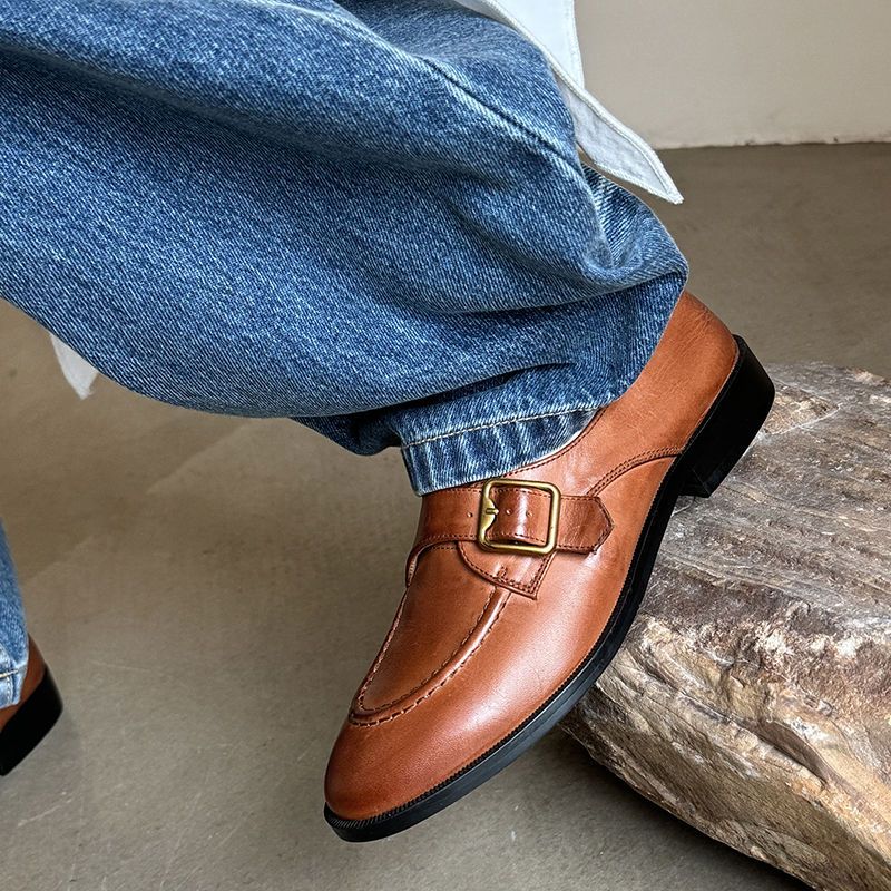 Luisa Dames Leren Loafer - Bruin