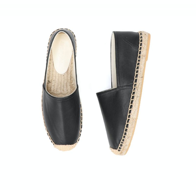 Luisa Dames Slip-on Casual Espadrilles - Zwart