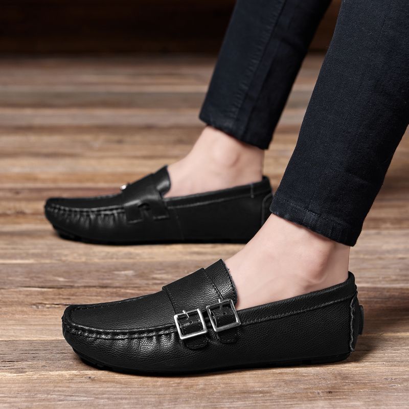 Luken Heren Loafers Dress Schoenen - Zwart