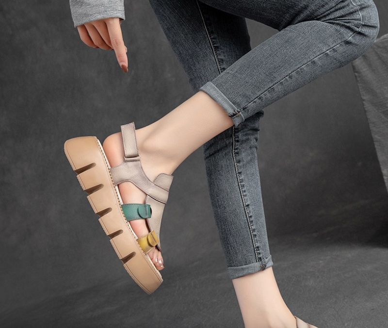 Luky Dames Platform Sandaal - Beige