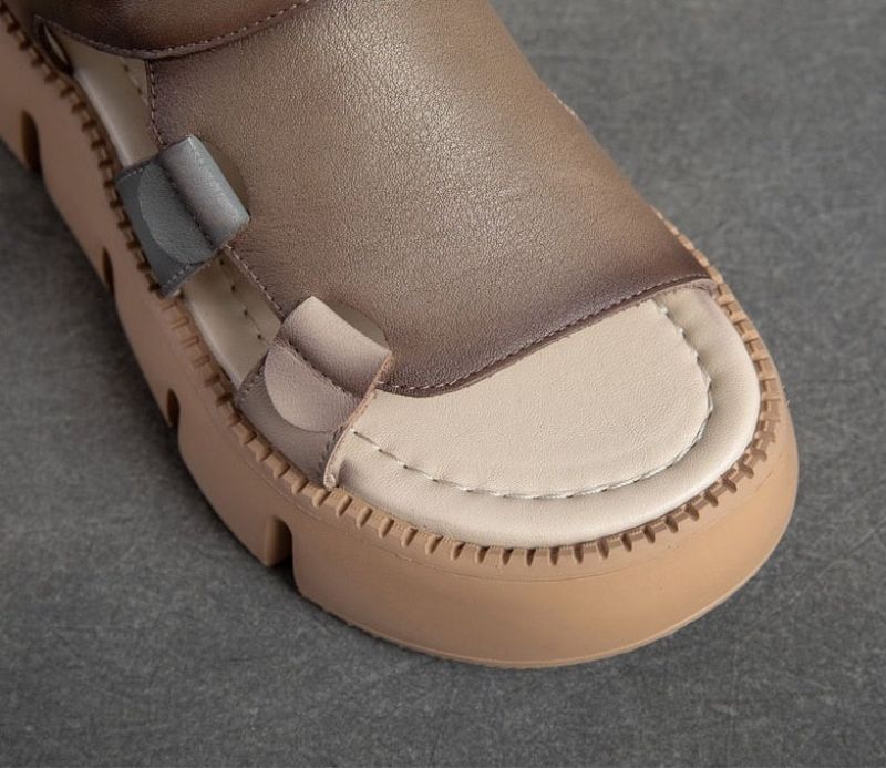 Luky Dames Platform Sandaal - Beige