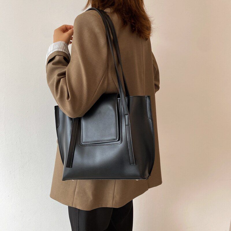 Lulu Leren Handtas Voor Dames - Zwart