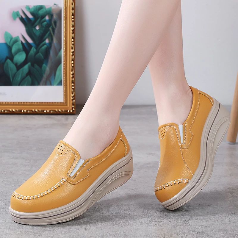 Lumi Dames Platform Schoenen - Geel