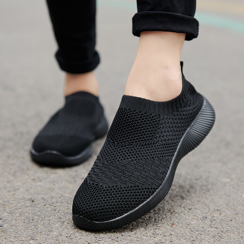 Luna Dames Lichtgewicht Ademend Mesh Slip-on Sneaker - Roze