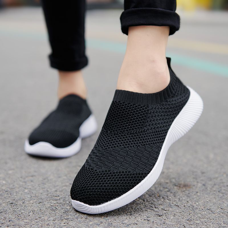 Luna Dames Lichtgewicht Ademend Mesh Slip-on Sneaker - Roze
