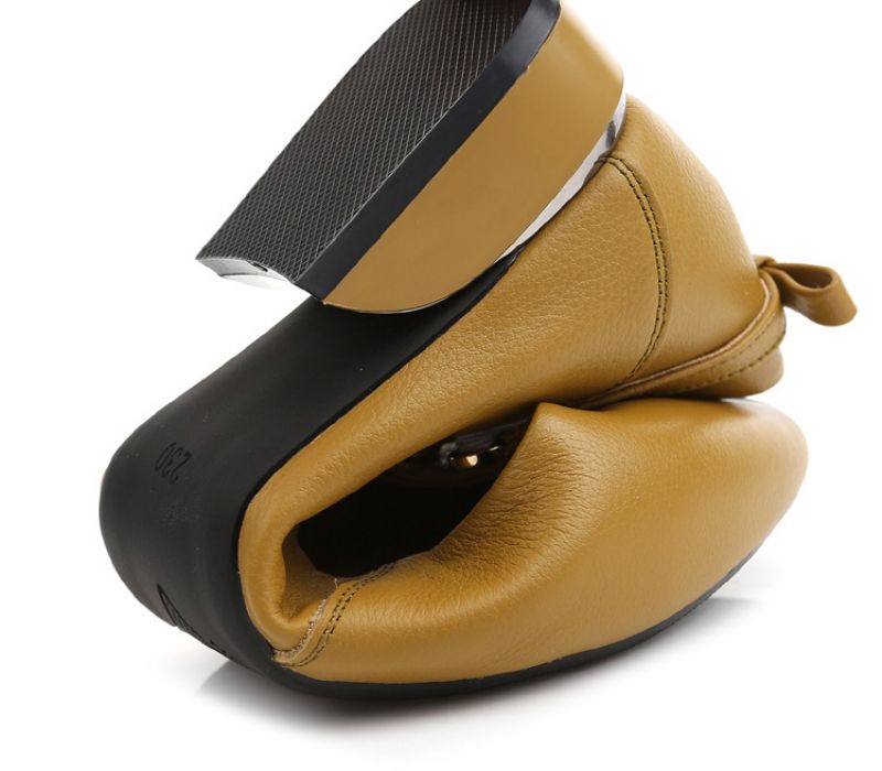 Lupe Dames Lage Hak Dress Pumps - Geel