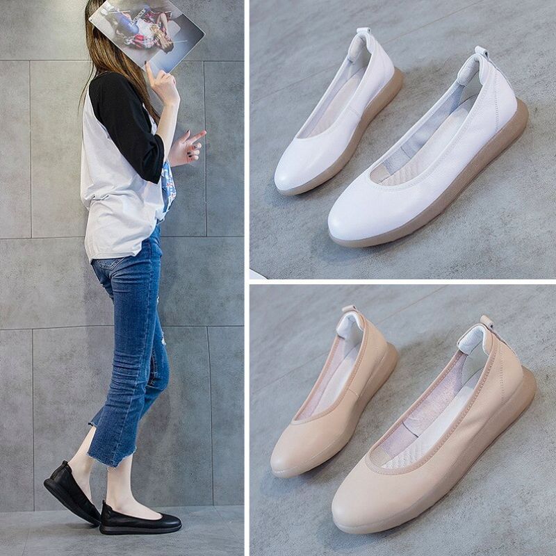 Lurdes Dames Platte Schoenen - Beige