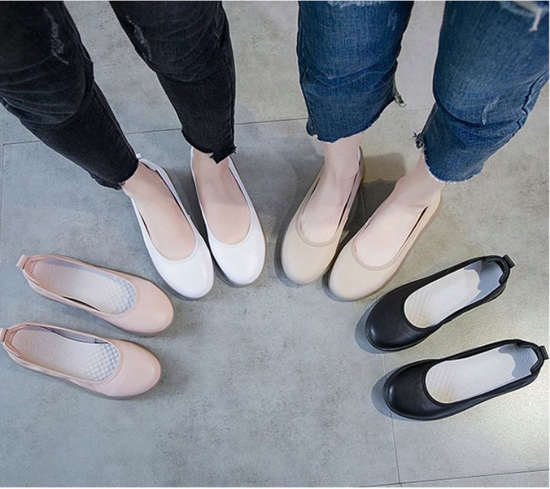 Lurdes Dames Platte Zwarte Schoenen Ultra Seller - Zwart