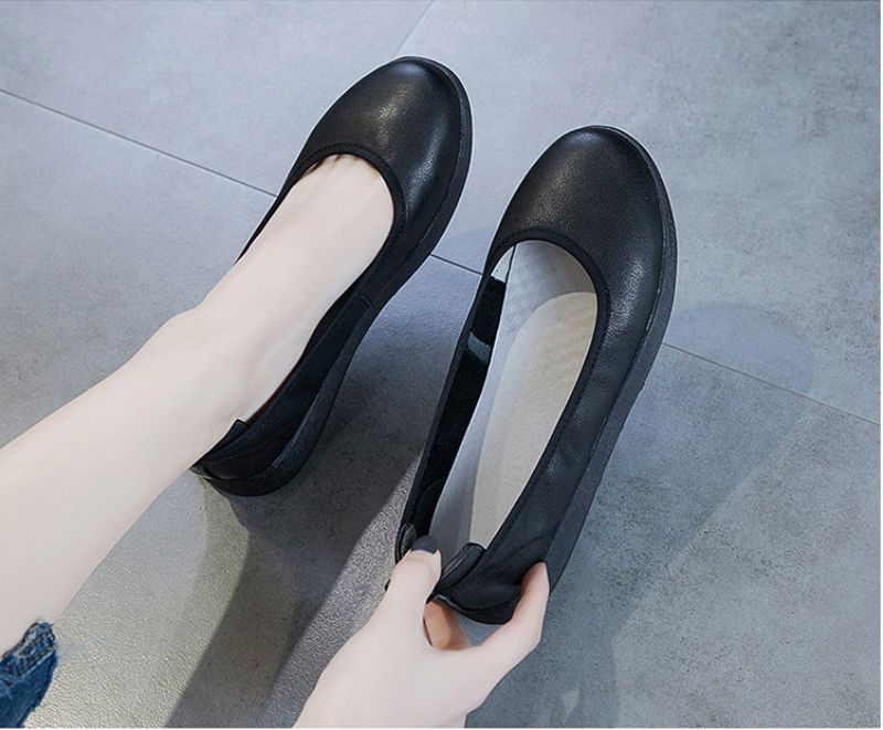 Lurdes Dames Platte Zwarte Schoenen Ultra Seller - Zwart