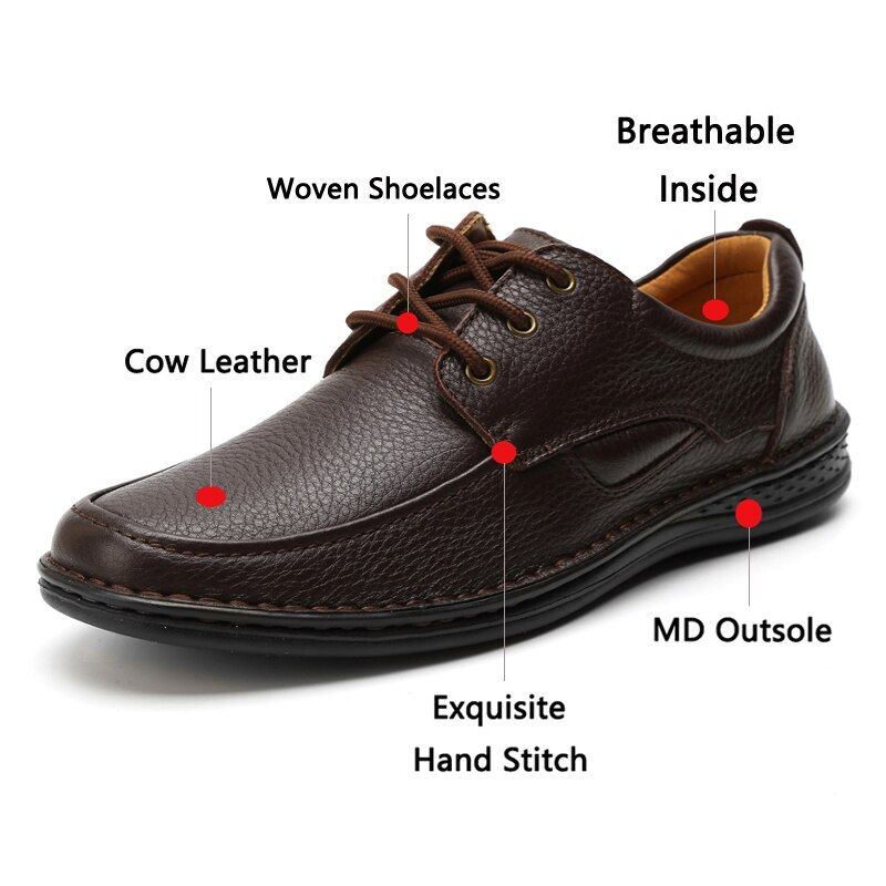 Lyon Heren Loafers Dress Schoenen - Bruin