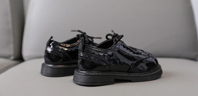 Lys Platte Schoenen Voor Meisjes - Zwart