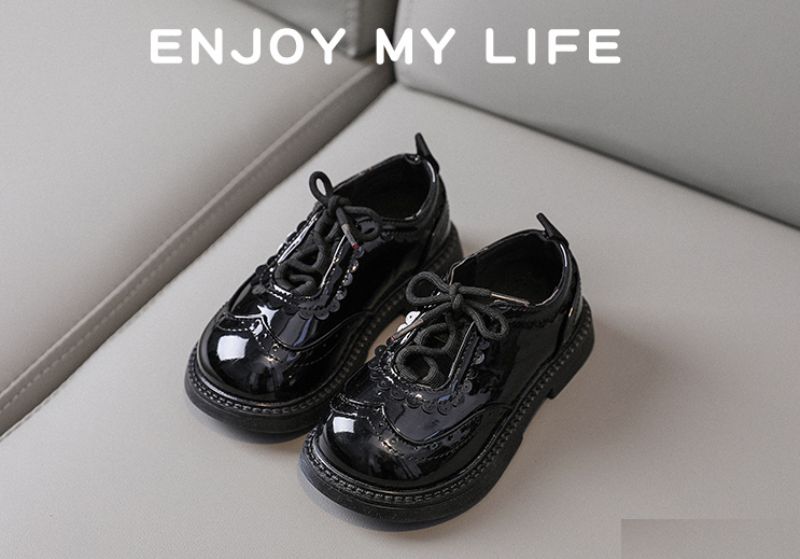 Lys Platte Schoenen Voor Meisjes - Zwart