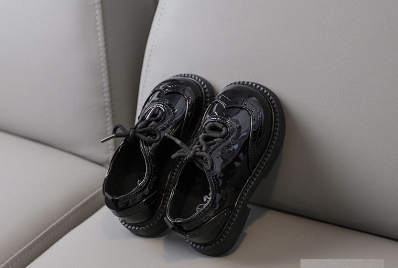 Lys Platte Schoenen Voor Meisjes - Zwart