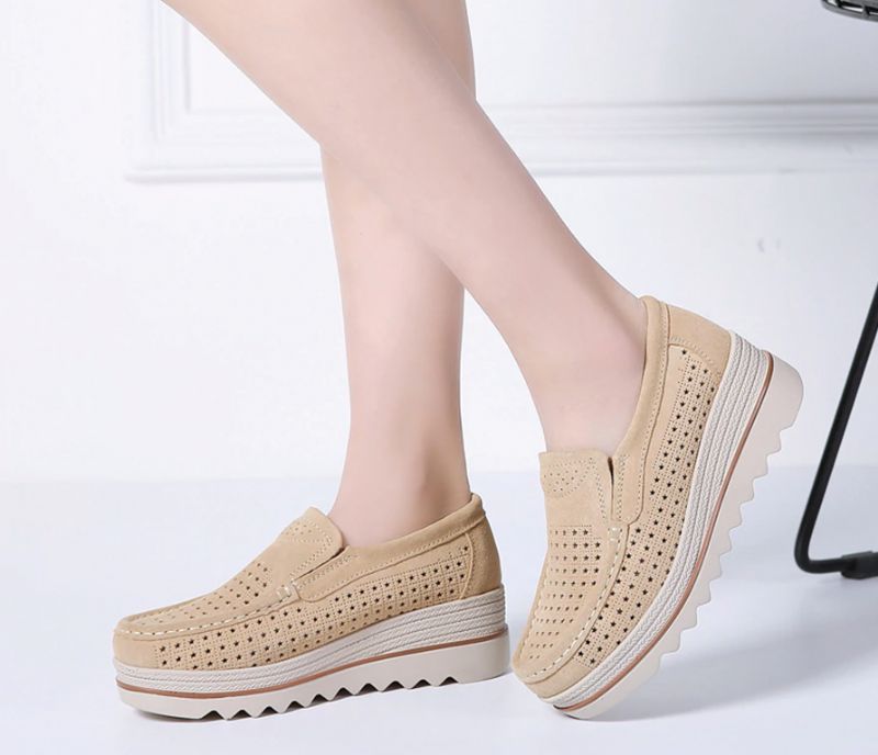 M10 Dames Platform Schoenen - Abrikoos