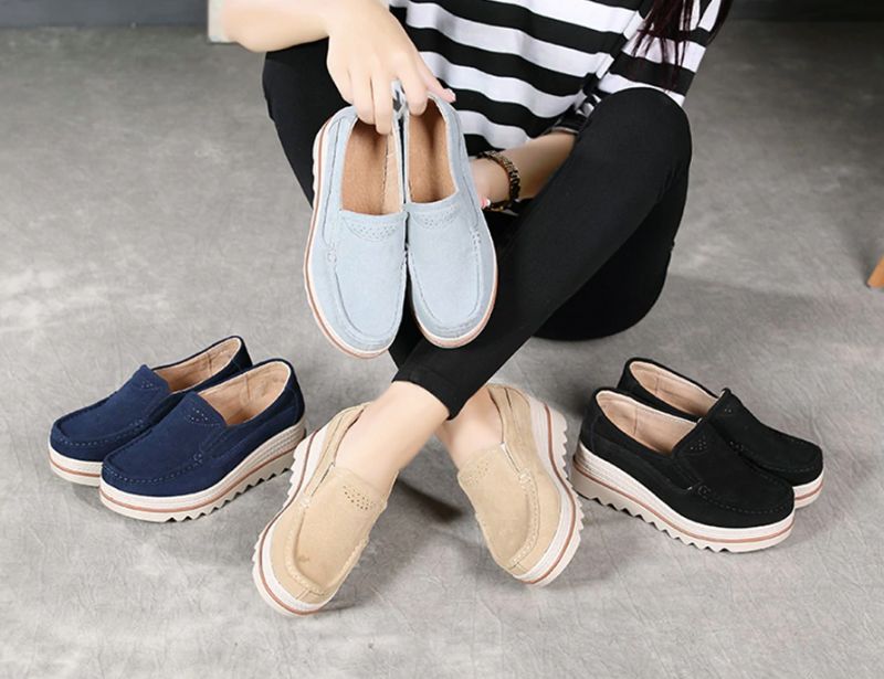 M10 Dames Platte Platform - Abrikoos