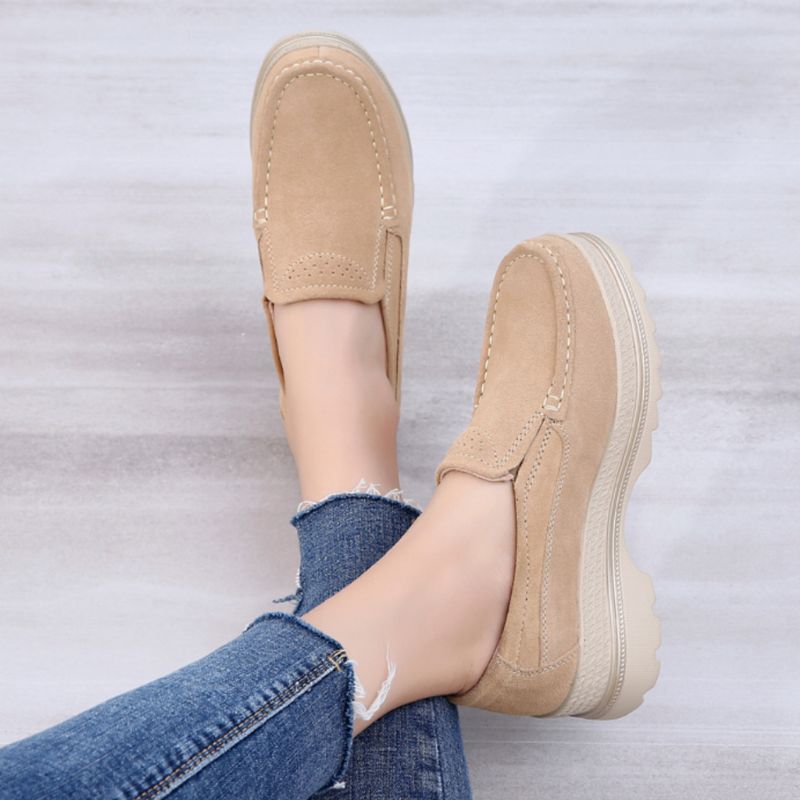 M10 V1 Dames Platform Schoenen - Beige