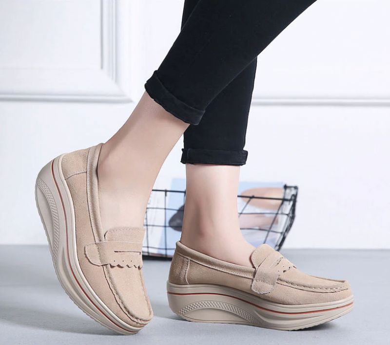 M15 Dames Casual Platform Schoenen - Abrikoos