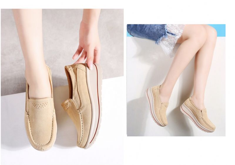 M15 Dames Platform Schoenen - Abrikoos