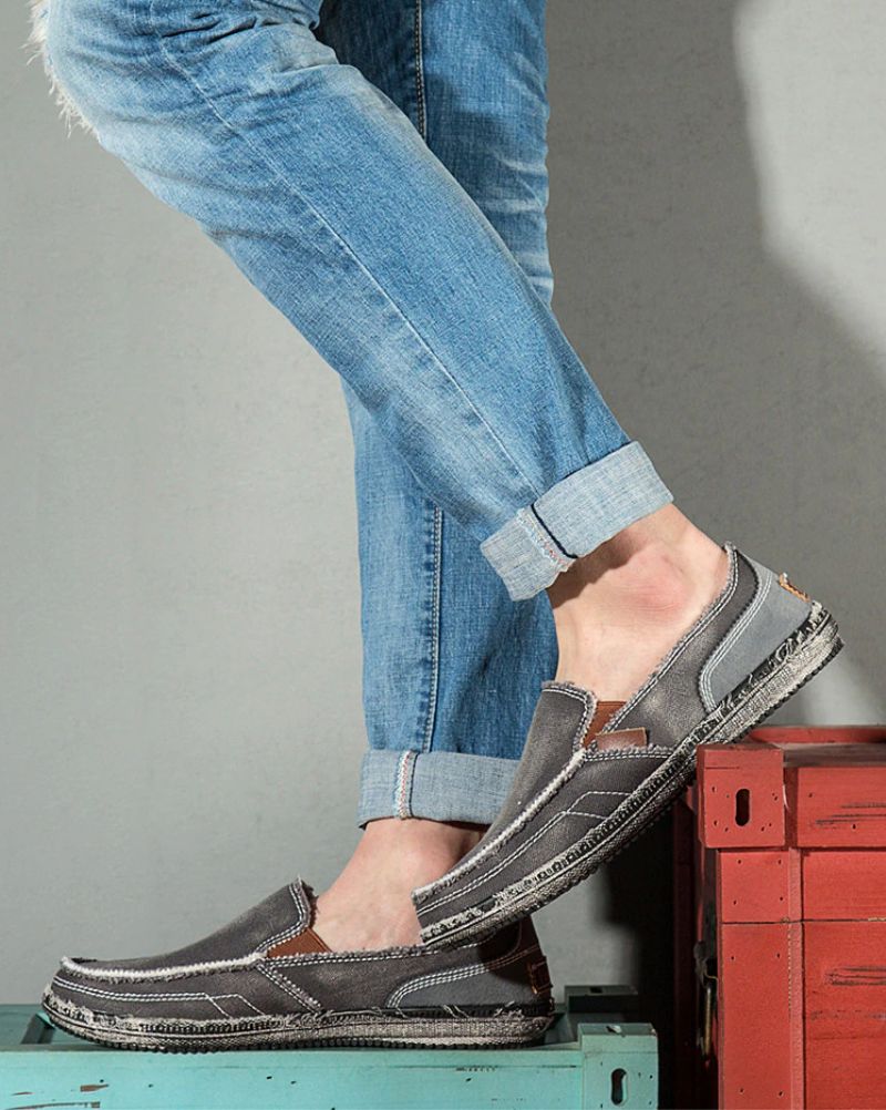 Macario Heren Loafers Casual Schoenen - Grijs