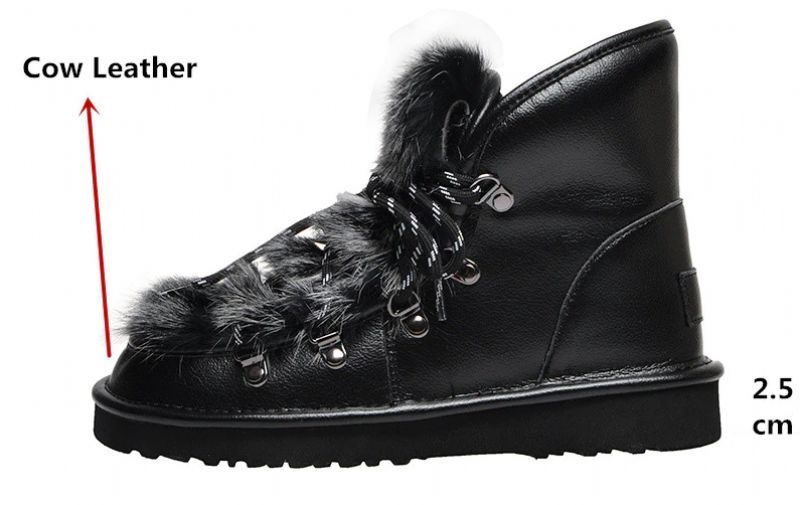 Madi Dames Warme Winter Laarzen - Zwart